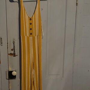 Striped Yellow Jumpsuit